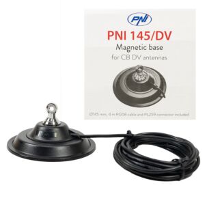 Magnetska baza PNI 145/DV 145mm sadrži kabel od 4m i utikač PL259