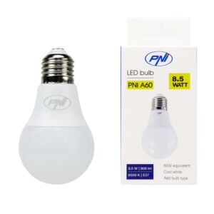 PNI A60 LED žarulja, 8,5W, 806lm, 6500W, E27 grlo
