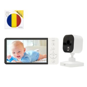 Video monitor za bebe PNI BM500 Paket 5-inčni bežični zaslon 2,4 GHz i ljepljiva zastavica