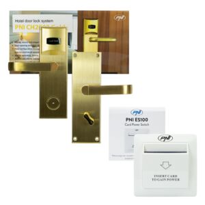 Paket kontrole pristupa za hotel Yala PNI CH2000L Gold i prekidač za kartice PNI ES100