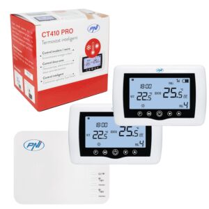 PNI CT410 PRO bežični pametni termostat, s WiFi-jem, 2 zone upravljanja putem interneta, za toplane, pumpe itd
