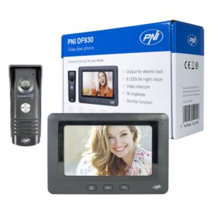 PNI DF930 video portafon sa 1 monitorom, 7 inčni LCD ekran, 800x480, elektromagnetski yala izlaz, crni