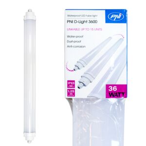 Linearno LED rasvjetno tijelo PNI D-Light 3600, 36W, 6500k, zatvoreno IP65, sa zaštitom od vode, prašine i korozije, za 