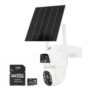 PNI IP894 GSM 4G PTZ paket video nadzorne kamere i PNI 128GB MicroSD memorijska kartica