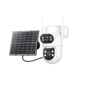 IP974S GSM 4G AOV video nadzorna kamera, PTZ, dvostruki objektiv 2MP + 2MP, 8W solarni panel, blok baterija od 7800mAh