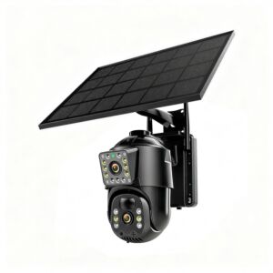 IP976S GSM 4G AOV video nadzorna kamera, PTZ, dvostruki objektiv 3MP + 3MP, solarni panel od 6,5 W, blok baterija od 8000 mAh, Ca aplikacija