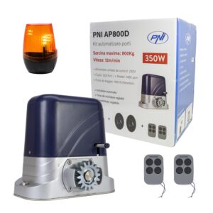 PNI AP800D komplet za automatizaciju vrata, motor, fotoćelije, daljinski upravljač, lampa, 230V, 1100 N i 800KG klizna vrata