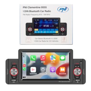 MP5 player za automobile PNI Clementine 9555 1DIN zaslon 5 inča 4 x 50W, Bluetooth, FM radio, Carplay, RDS funkcija