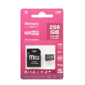 PNI 256GB MicroSD memorijska kartica s SD adapterom