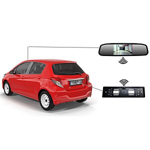 PNI Escort P25S Bežični parkirni sustav s 4,3-inčnim zaslonom automobila u retrovizoru i kamerom u držaču registarske pločice