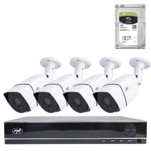PNI House PTZ1300 Full HD AHD komplet za video nadzor - NVR i 4 vanjske kamere 2MP full HD 1080P s HDD-om 1Tb uključujući