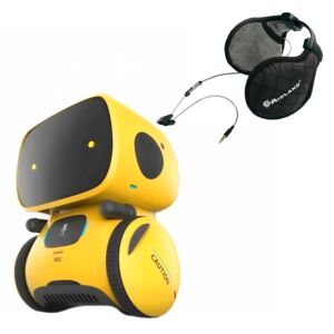 PNI Robo One interaktivni paket pametnog robota, upravljanje glasom, tipke na dodir, žute + Midland Subzero slušalice
