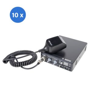 Kutija s 10bc radio stanicom CB CRT S Mini Dual Voltage, 12/24V, 4W, s ASQ, AM-FM