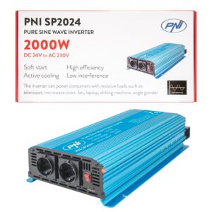 Inverter napona PNI SP2024 24V napajanje 230V izlaz 2000W čisti sinusni val