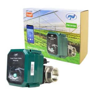 PNI SV180 pametni ventil za vodu, Wi-Fi povezivanje, IP65, DN25 1 inč, Tuya aplikacija, kompatibilan s Amazon Alexa