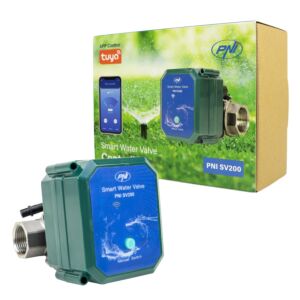Pametni ventil za vodu PNI SV200, Wi-Fi povezivost, IP65, DN20, 3/4 Tuya aplikacija, kompatibilan s Amazon Alexom
