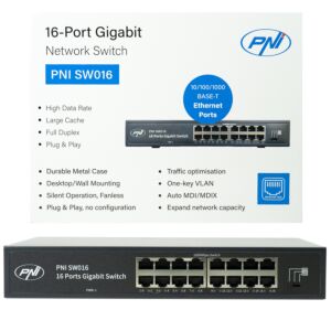 Prekidač PNI SW016, 16 x 10/100/1000 Mbps