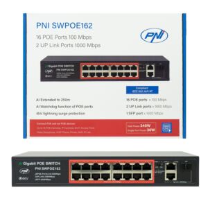 POE preklopnik PNI SWPOE162, 16 POE portova 100 Mbps