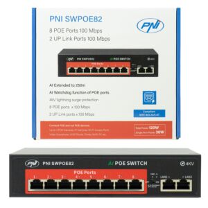 Switch POE PNI SWPOE82 s 8 POE priključaka