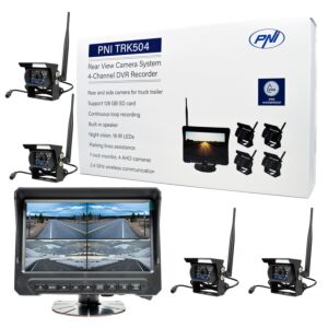 PNI TRK504 bežični videonadzorni komplet za kamionski DVR s LCD monitorom i 4 kamere