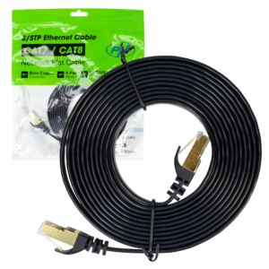 Ravni mrežni kabel CAT7 crni