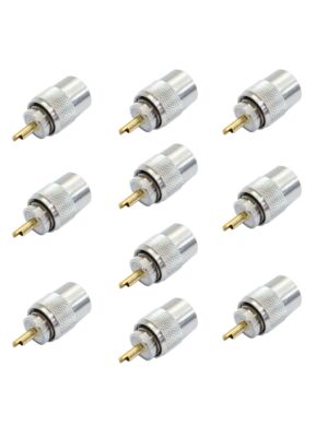 Set od 10 PNI PL259 utikača za RG58 kabel, zlatna središnja igla 9 mm