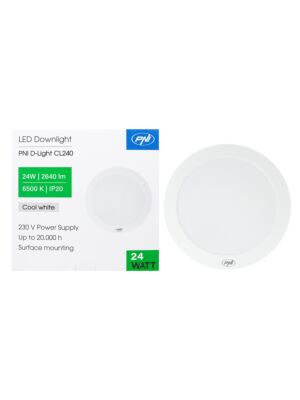 PNI D-Light CL240 24W LED stropna svjetiljka, okrugla 29 cm, 6500K, napajanje 230V, 2640 lm, bijela