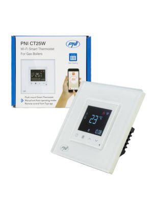 PNI CT25W WiFi pametni termostat za plinski kotao, ugradben, 16A, upravljanje iz aplikacije Tuya Sm