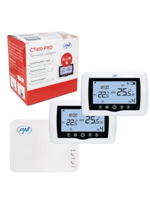 PNI CT410 PRO bežični pametni termostat, s WiFi-jem, 2 zone upravljanja putem interneta, za toplane, pumpe itd