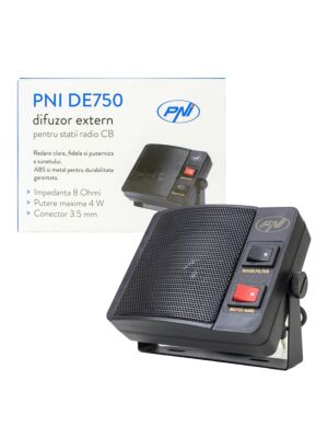 Vanjski zvučnik PNI DE750 za CB radio stanice, 8 Ohma, 4 W, zvučnik 3 inča, 3,5 mm priključak
