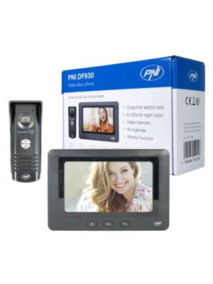 PNI DF930 video portafon sa 1 monitorom, 7 inčni LCD ekran, 800x480, elektromagnetski yala izlaz, crni