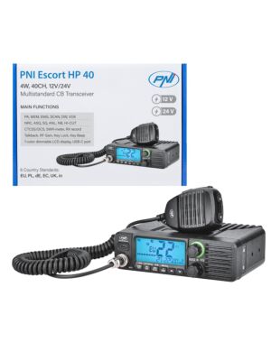 CB radio stanica PNI Escort HP 40 višestandardna, 4W, AM, FM, 12-24V, ASQ, RF pojačanje