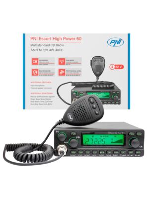 CB radio stanica PNI Escort High Power 60 multistandard, 60W FM/AM, 12V, ASQ, RF pojačanje