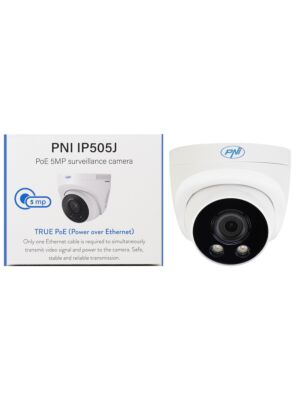 Kamera za video nadzor PNI IP505J POE, 5MP, dome, 2.8mm, za vanjsku upotrebu, bijela