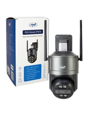 PNI House IP578 kamera za video nadzor s Wi-Fi, PTZ, dvostruka leća 8MP + 8MP, 10X optički zum