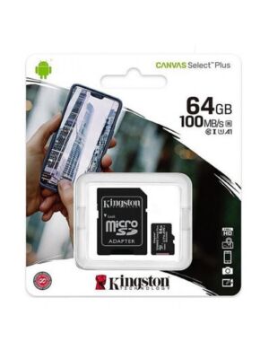 Memorijska kartica MicroSD Canvas Select Plus, 64 GB, 100MB / s, s adapterom