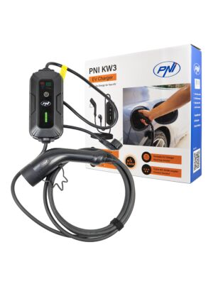 Prijenosni punjač PNI KW3, 16A, 3,5KW, za električne automobile, 230V, jednofazni, kabel tipa 2 i 5-pinski IEC62 priključak