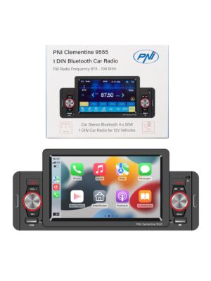 MP5 player za automobile PNI Clementine 9555 1DIN zaslon 5 inča 4 x 50W, Bluetooth, FM radio, Carplay, RDS funkcija