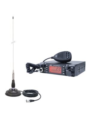 Podesiva HP 9001 PRO ASQ, AM-FM, 12V, 4W + CB PNI ML100 antena