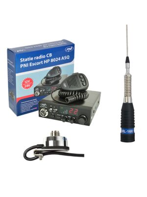 CB PNI ESCORT HP 8024 ASQ radio stanica + CB PNI ML160 antena s podrškom za T941