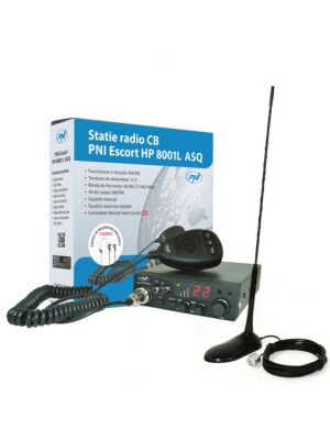 CB PNI ESCORT HP 8001L ASQ radio stanica Kit + Slušalice HS81L + CB PNI Extra 45 antena s magnetom