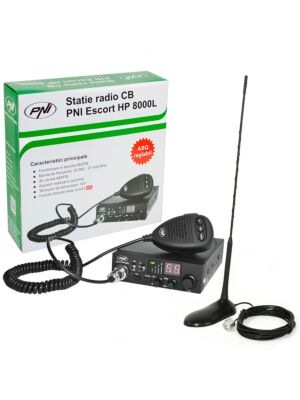 CB PNI ESCORT HP 8000L ASQ radio stanica + CB PNI antena 45 antena sa magnetom