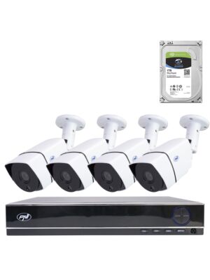 PNI House PTZ1300 Full HD AHD komplet za video nadzor - NVR i 4 vanjske kamere 2MP full HD 1080P s HDD-om 1Tb uključujući