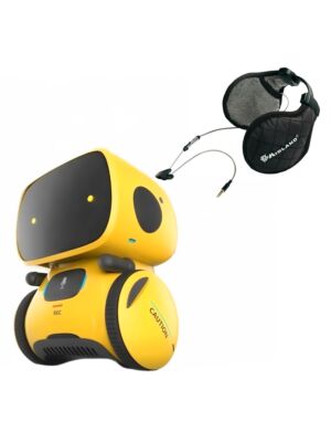 PNI Robo One interaktivni inteligentni robotski paket, glasovno upravljanje, dodirne tipke, žuta boja + Midland Subzero slušalice