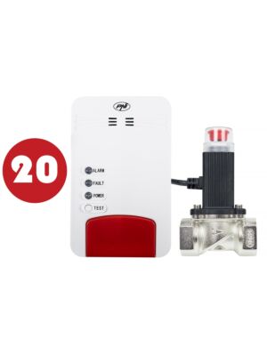 Komplet dvostrukog plina PNI Safe House 250 sa senzorom ugljičnog monoksida (CO) i prirodnim plinom i magnetskim ventilom
