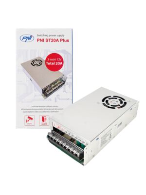 Preklopni izvor napona PNI ST20A Plus 230V na 12V 20A stabiliziran za sustave nadzora