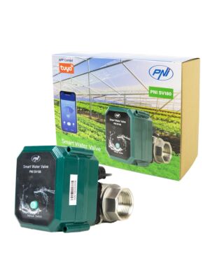 PNI SV180 pametni ventil za vodu, Wi-Fi povezivanje, IP65, DN25 1 inč, Tuya aplikacija, kompatibilan s Amazon Alexa