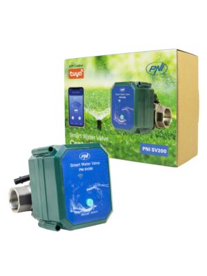 Pametni ventil za vodu PNI SV200, Wi-Fi povezivost, IP65, DN20, 3/4 Tuya aplikacija, kompatibilan s Amazon Alexom