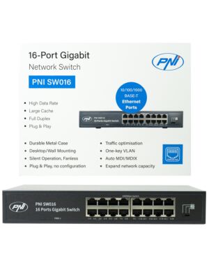 Switch PNI SW016, 16 x 10/100/1000 Mbps, Gigabit, metalno kućište