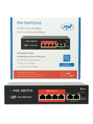 Switch POE PNI SWPOE42 s 4 POE priključka i 2 100Mbps priključka